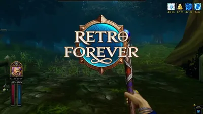 Игрок показал Retro Forever — интерфейс, который превращает Forever в игру с видом от первого лица: вместо мага на экране его руки, посох и заклинания